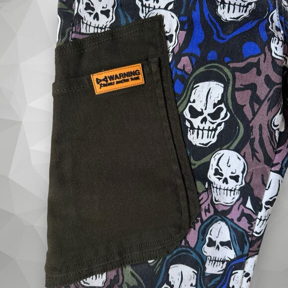 NEW - BRAND X ULTIMATE REAPER CARGO PANTS Size 28 - Skeletor He-Man Jeans MOTU - Picture 3 of 10